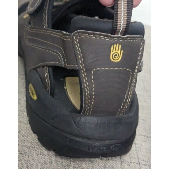Teva Mens Size 10 Forebay Fisherman Sport Hiking Sandals Brown ShocPad 1001116